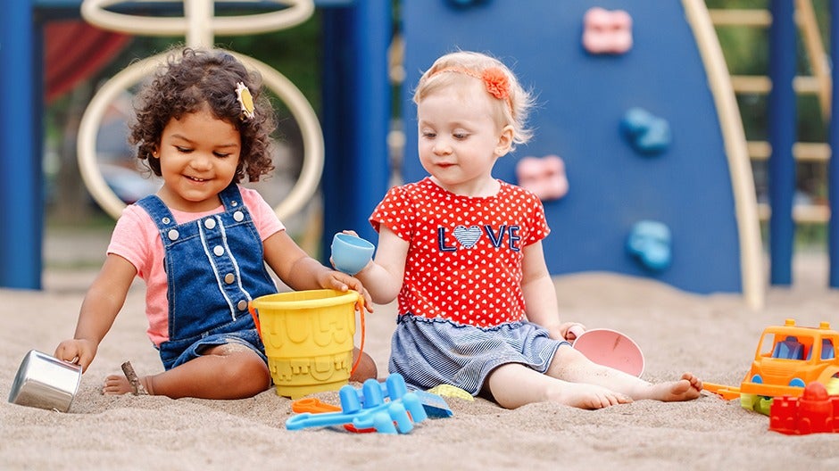 Preschoolers participating in role-play activity to enhance social skills