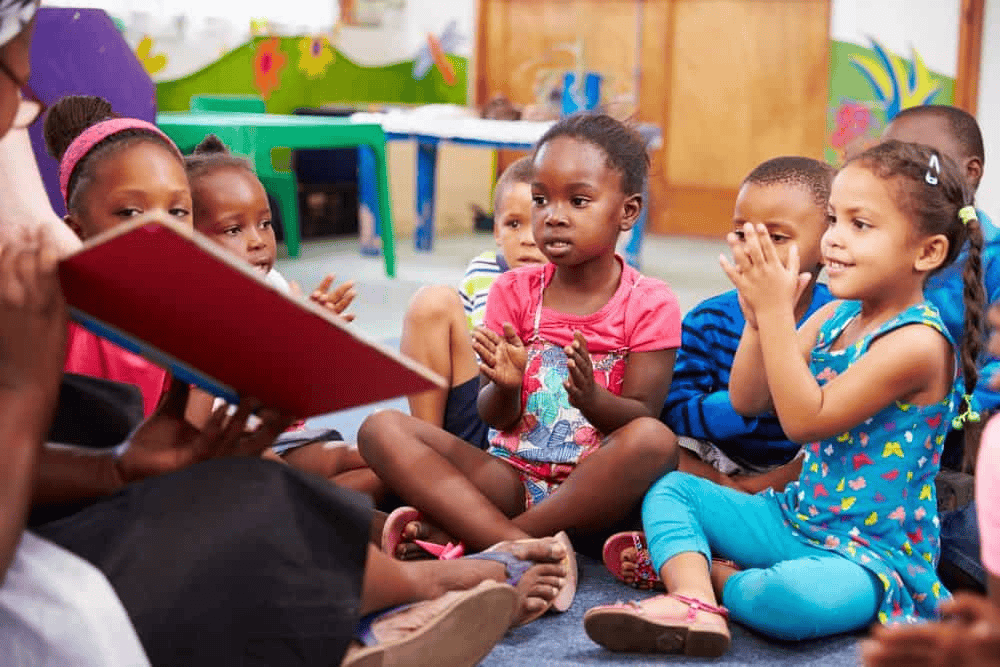 Kids during reading time