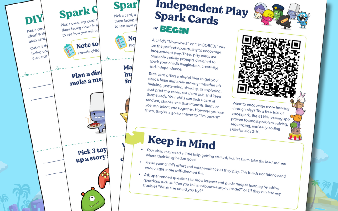 Independent Play Spark Cards (Ages 5-6+)