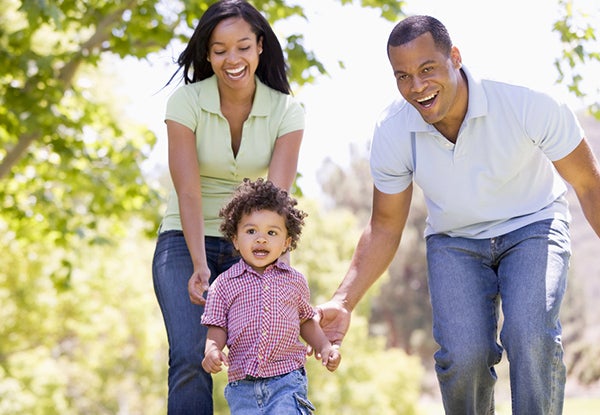 Parents praising kids