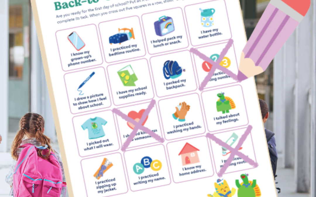 Back-to-School Bingo (Ages 4-6)