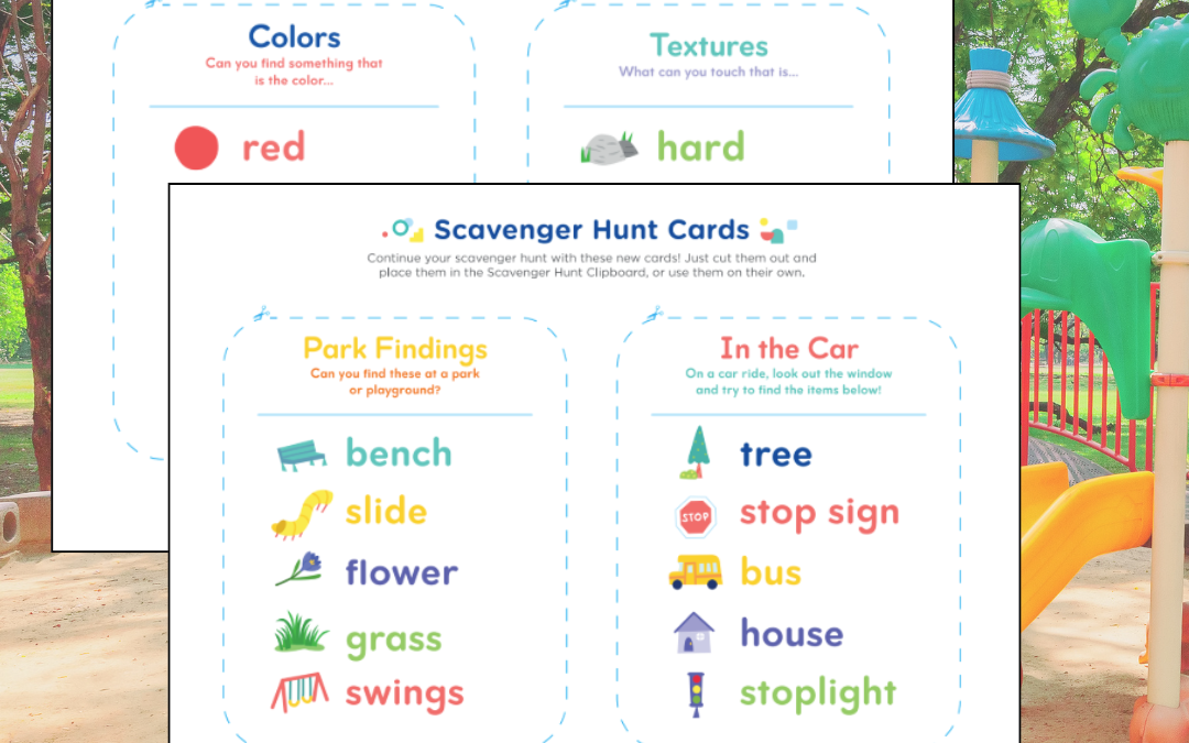On-the-Go Scavenger Hunt Cards (Ages 2-5)