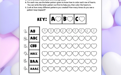 Candy Heart Patterns with Queen Candy (Ages 5-6+)