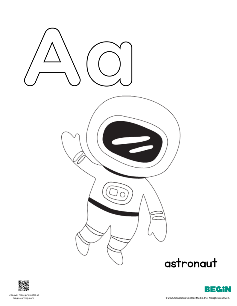 Letter A Coloring Page