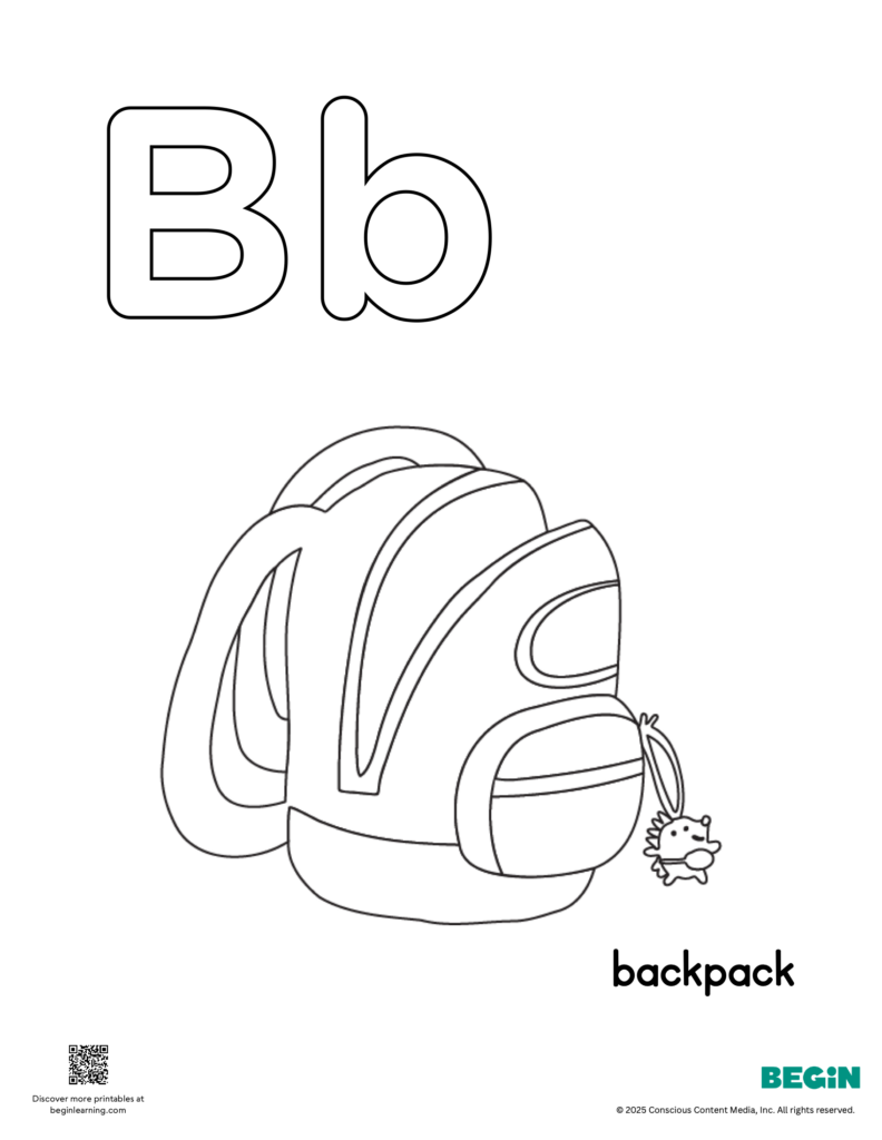 Letter B Coloring Page
