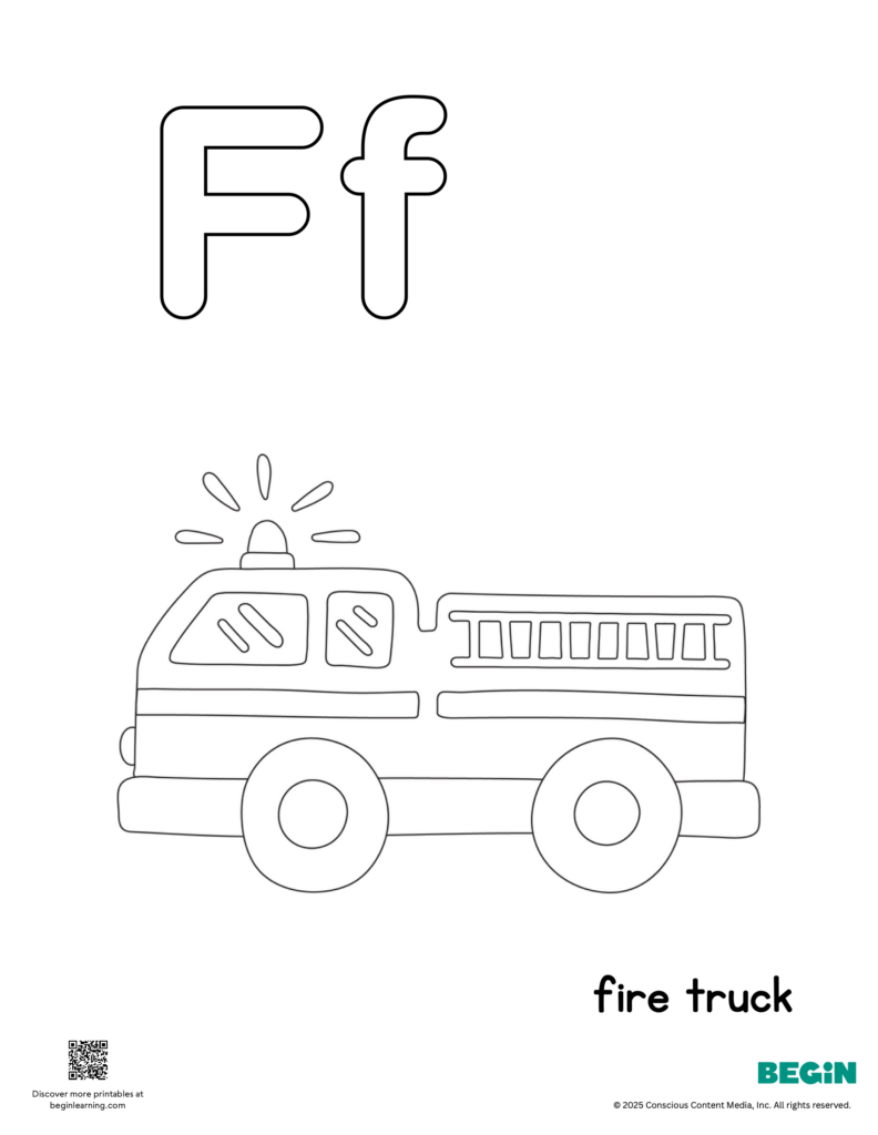 Letter F Coloring Page