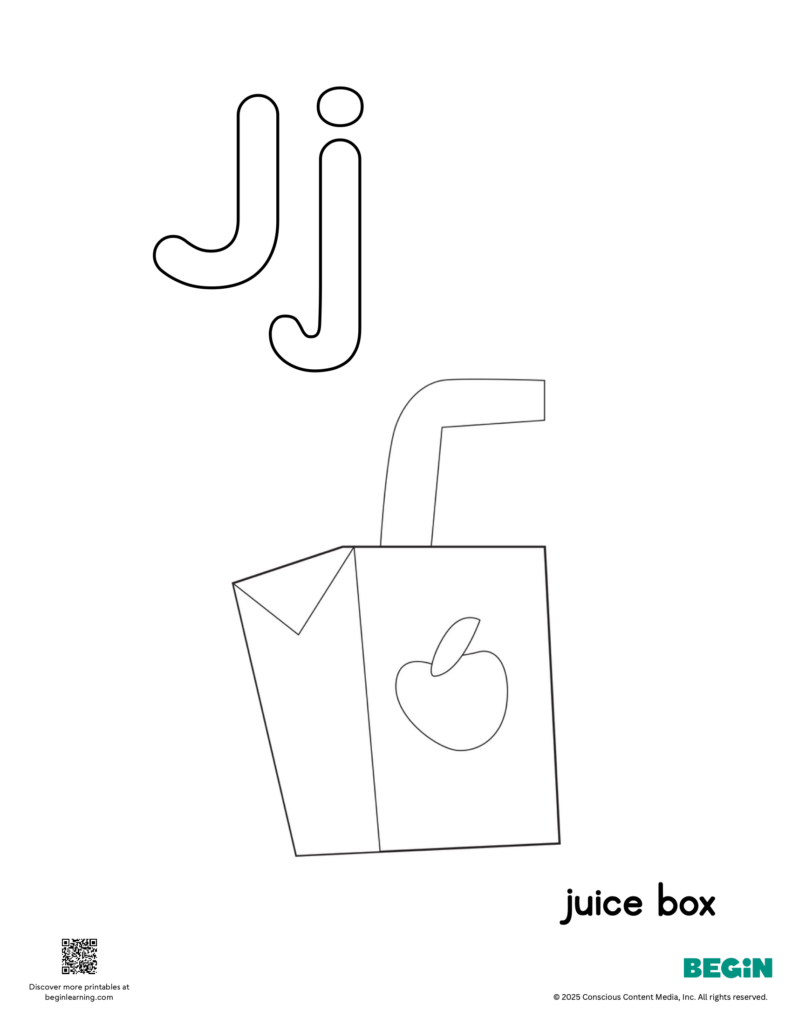 Letter J Coloring Page