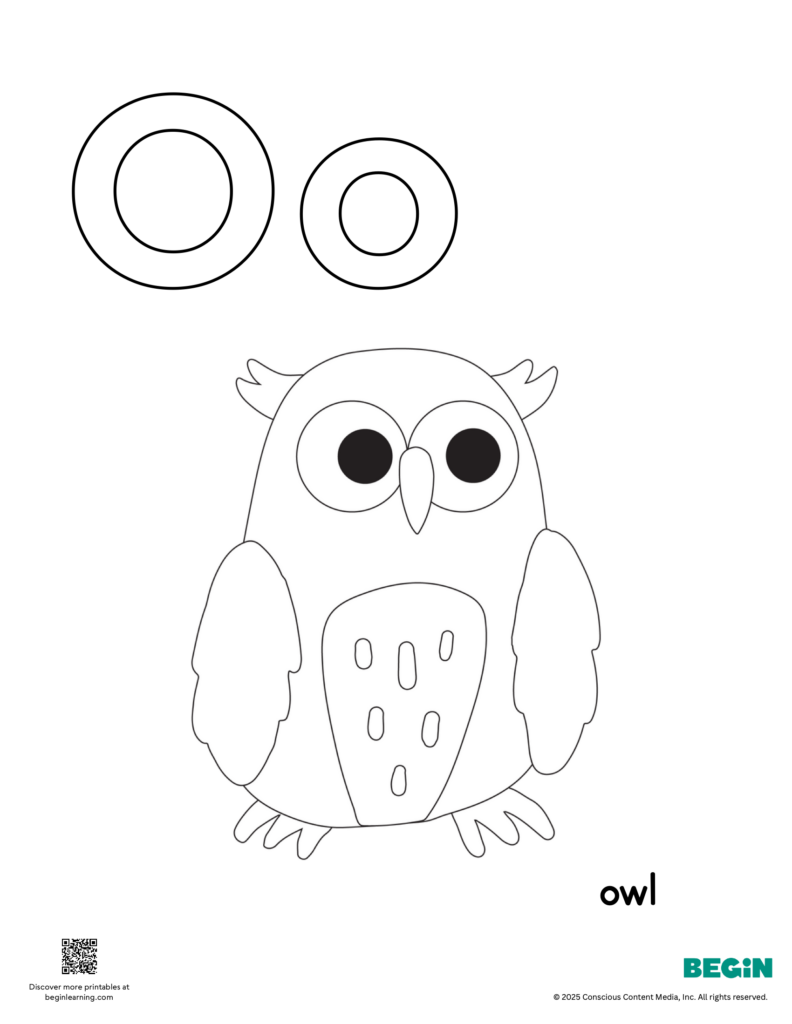 Letter O Coloring Page