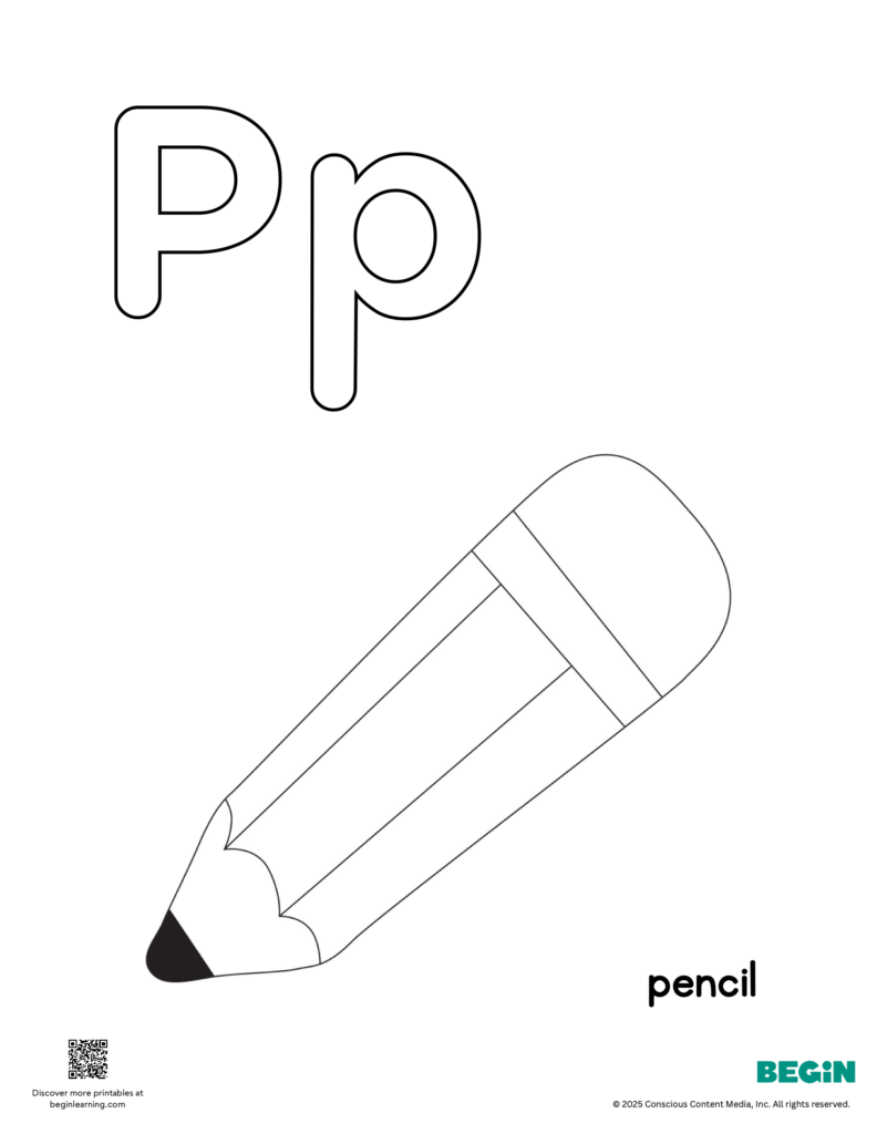 Letter P Coloring Page