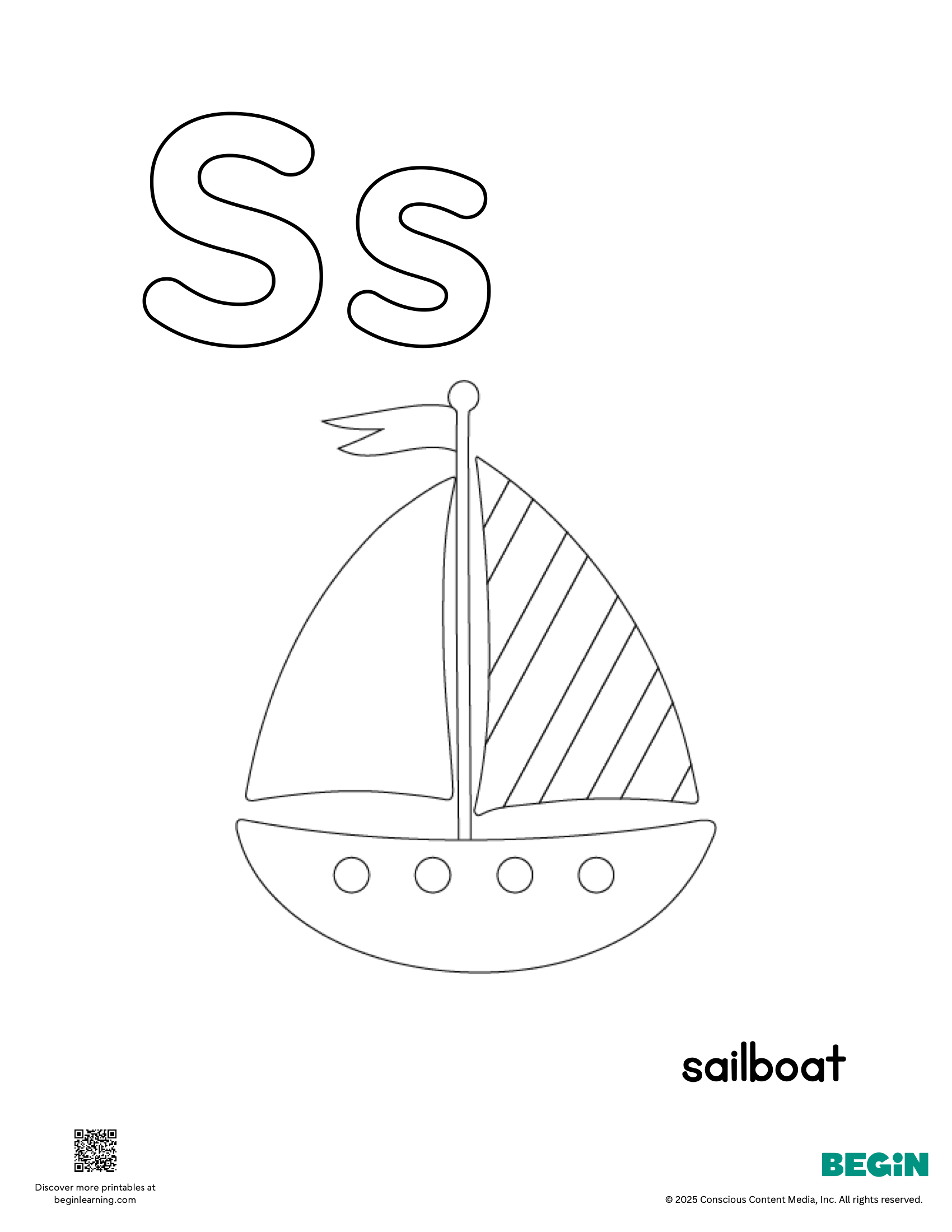 Letter S Coloring Page Printable