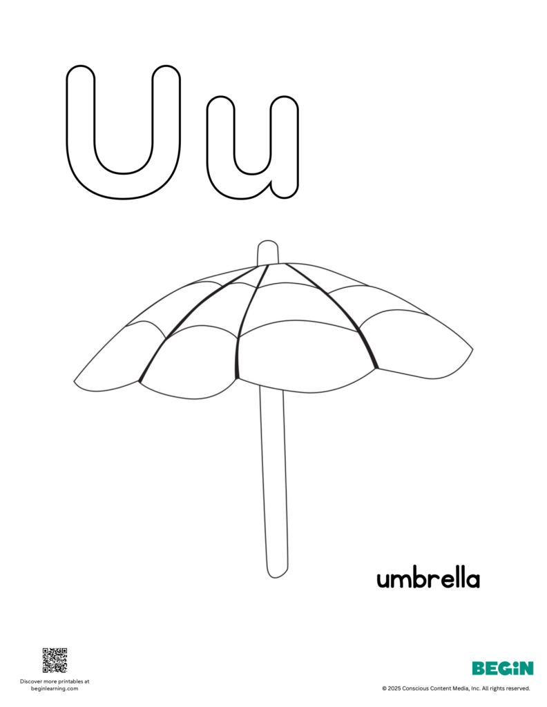 Letter U Coloring Page