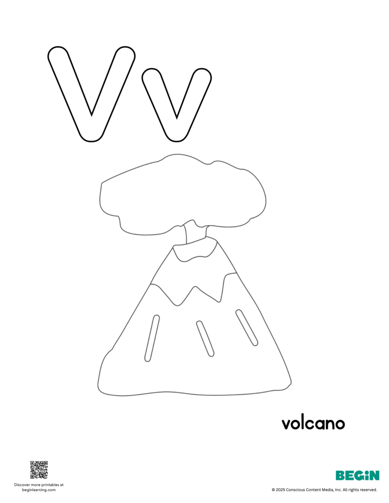 Letter V Coloring Page