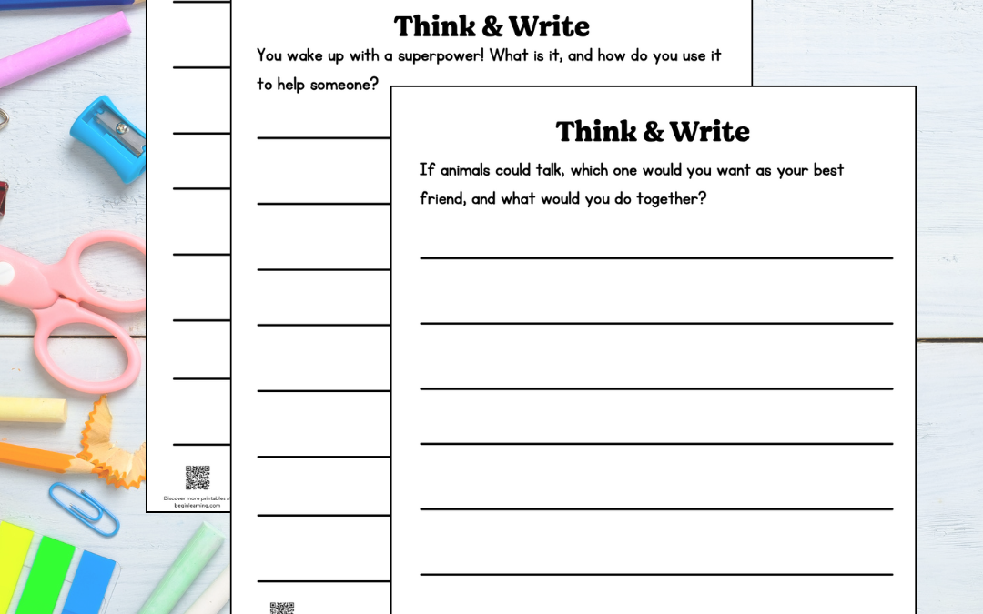Think & Write Prompts (Ages 7-8)