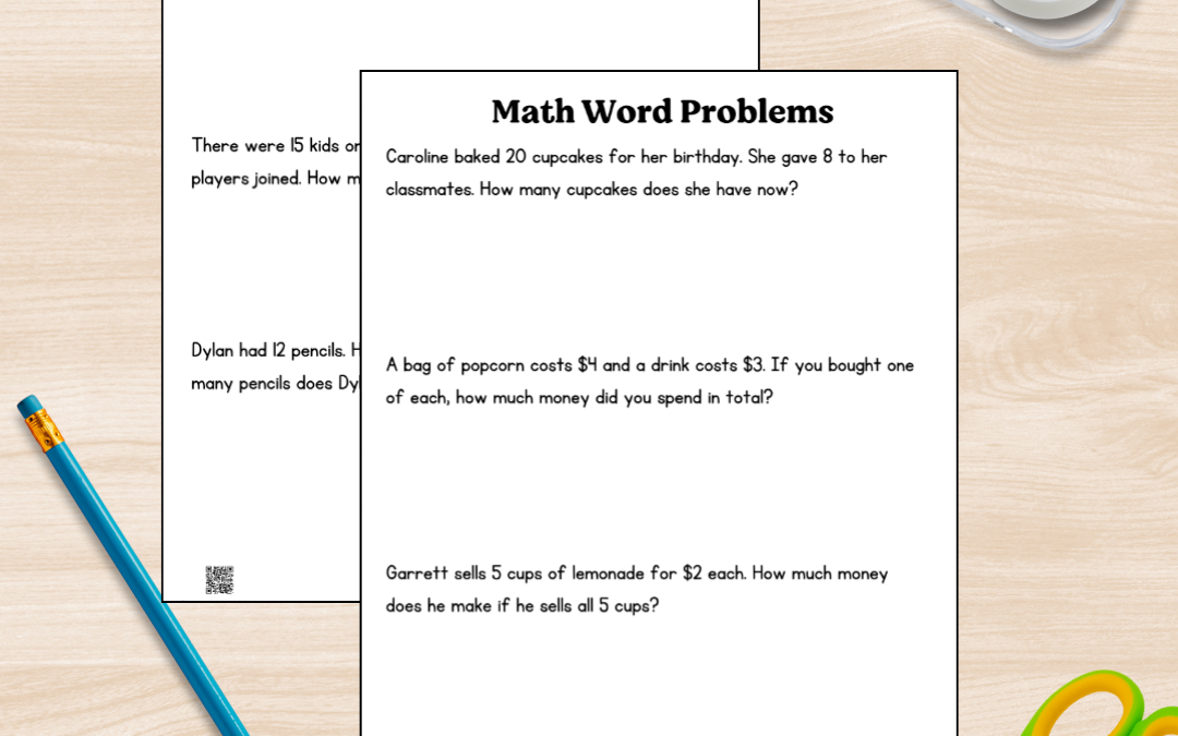 Math Word Problems (Ages 6–8)
