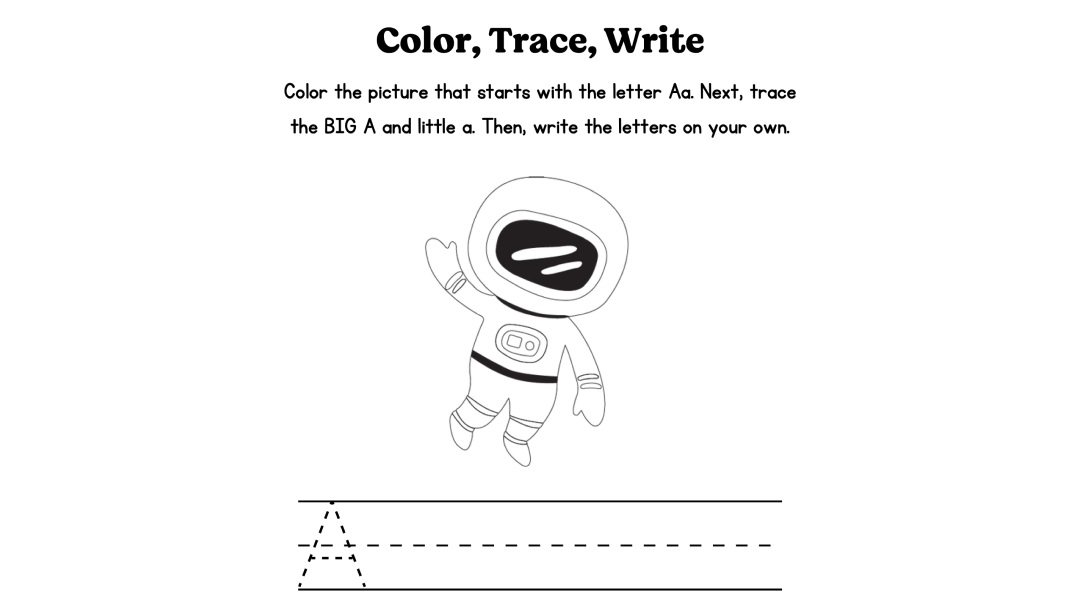 Free Printable Letter “A” Worksheets