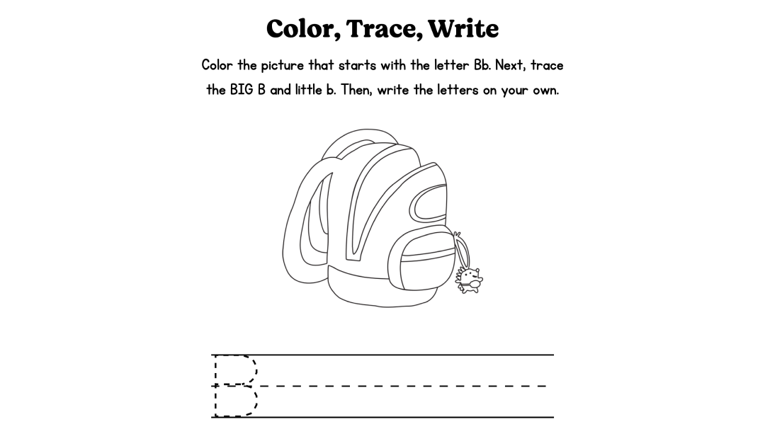Free Printable Letter “B” Worksheets