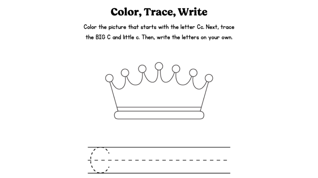 Alphabet Worksheet Featured Image Letter C