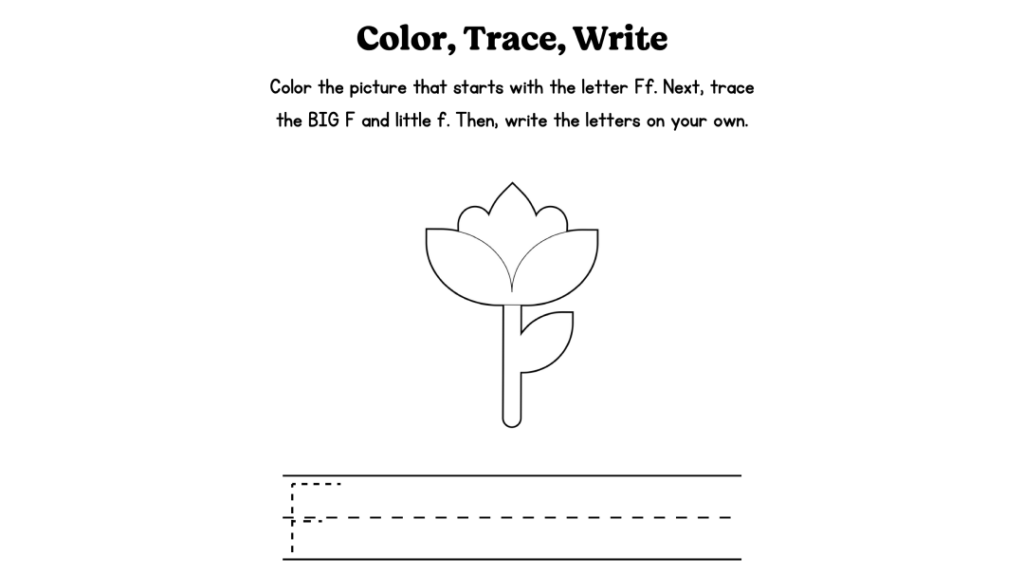Alphabet Worksheet Featured Image Letter F