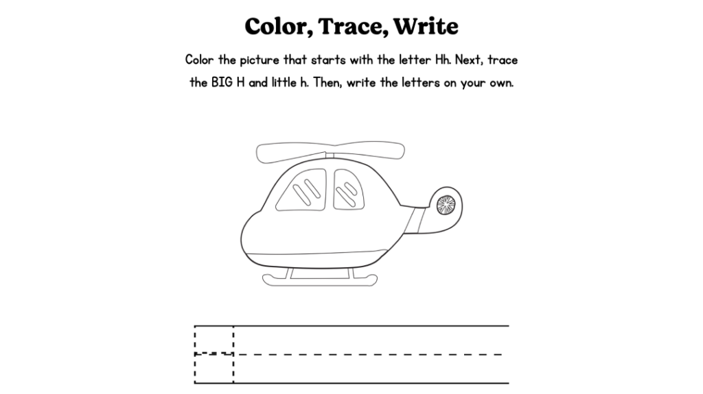 Alphabet Worksheet Featured Image Letter H