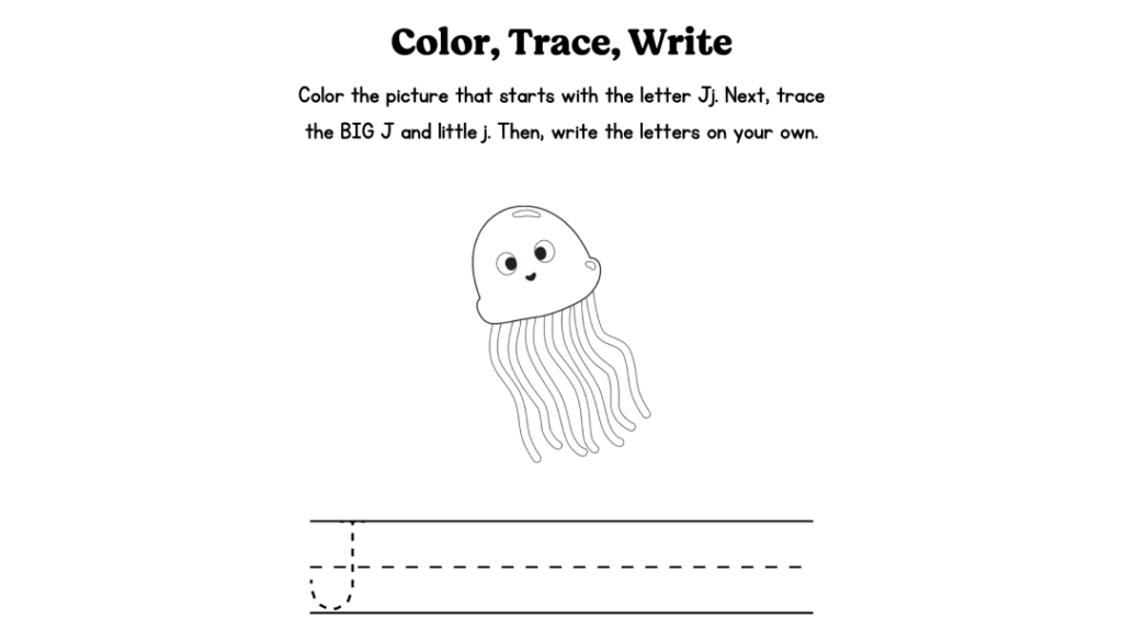 Alphabet Worksheet Featured Image Letter J