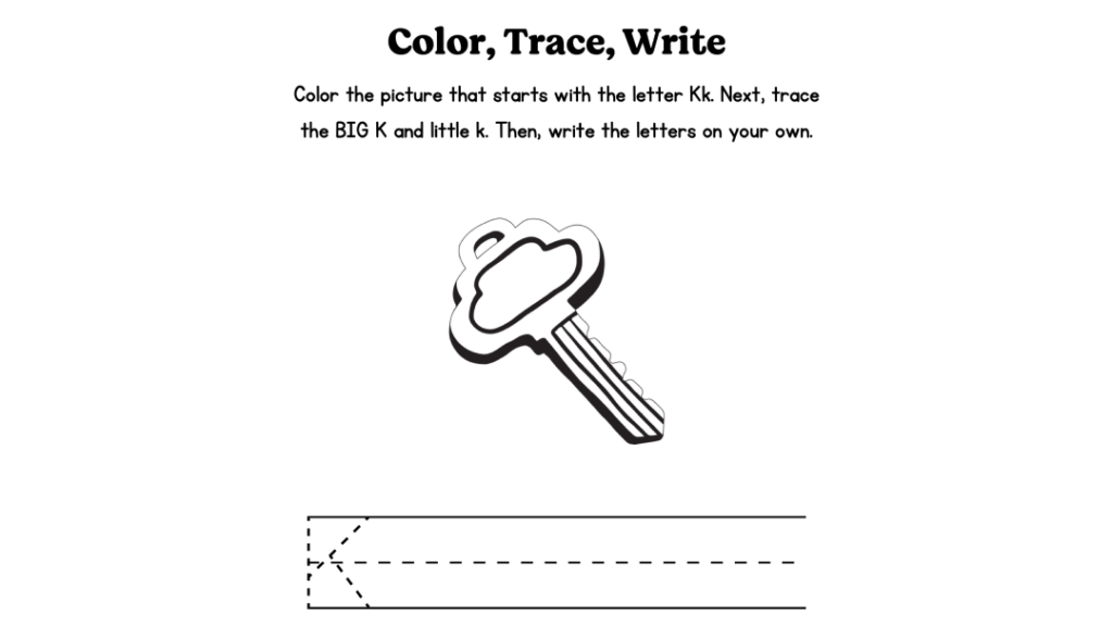 Alphabet Worksheet Featured Image Letter K