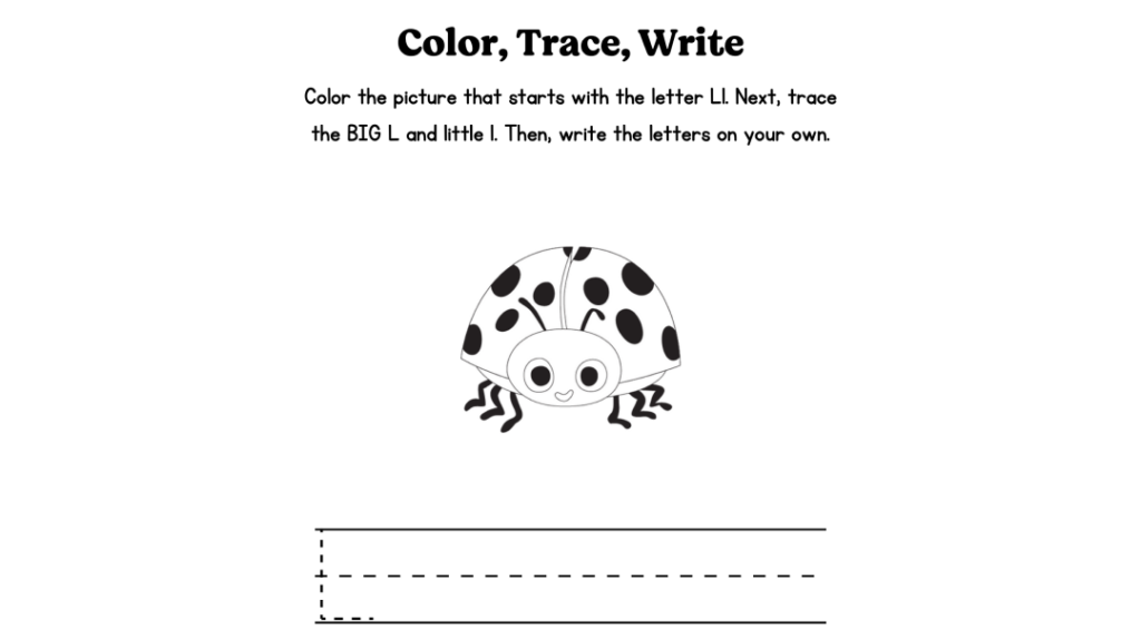 Alphabet Worksheet Featured Image Letter L