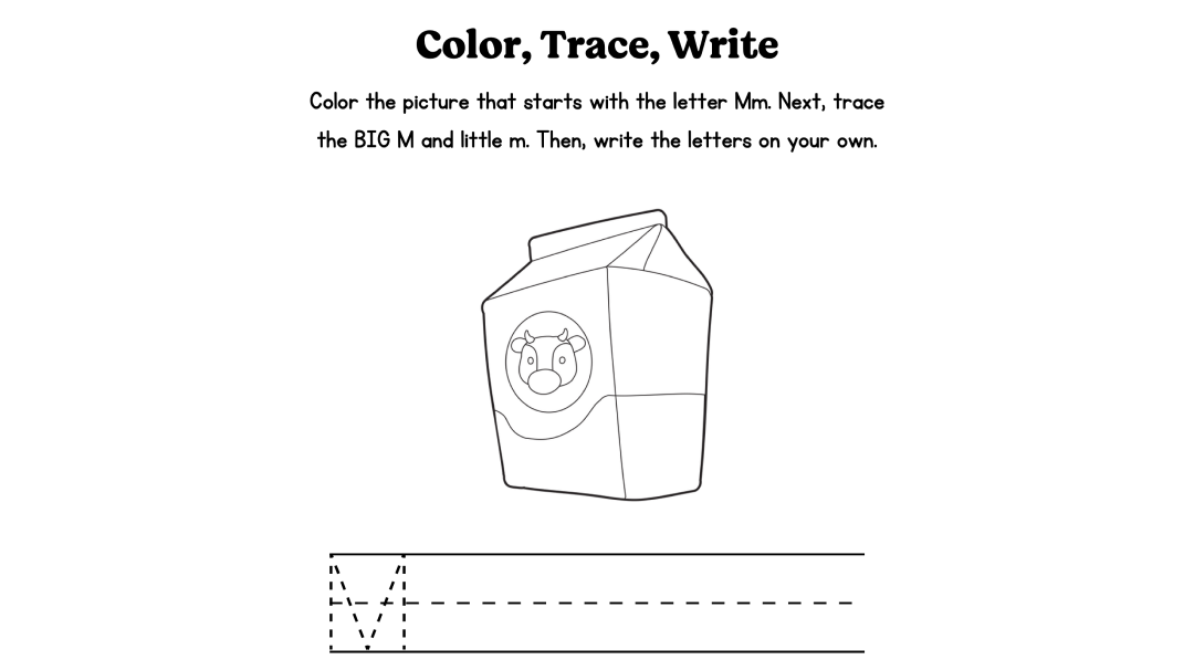Free Printable Letter “M” Worksheets