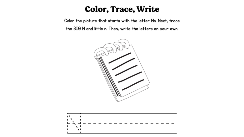 Alphabet Worksheet Featured Image Letter N