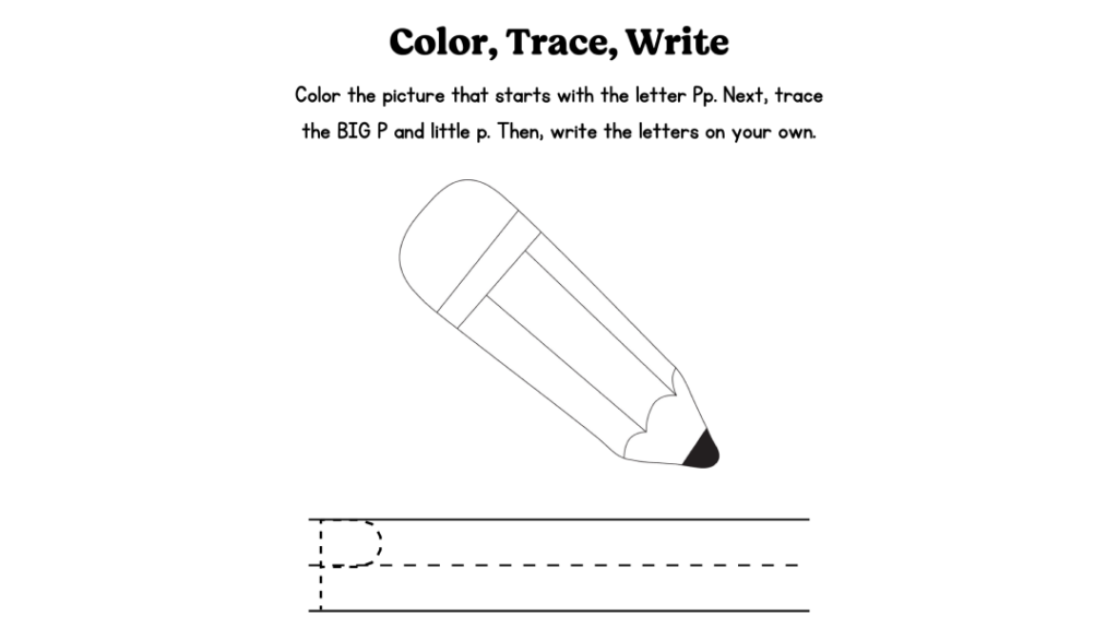 Alphabet Worksheet Featured Image Letter P