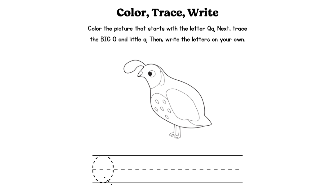 Free Printable Letter “Q” Worksheets