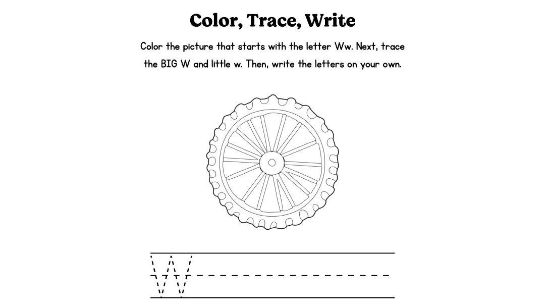 Free Printable Letter “W” Worksheets