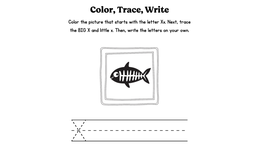 Free Printable Letter “X” Worksheets