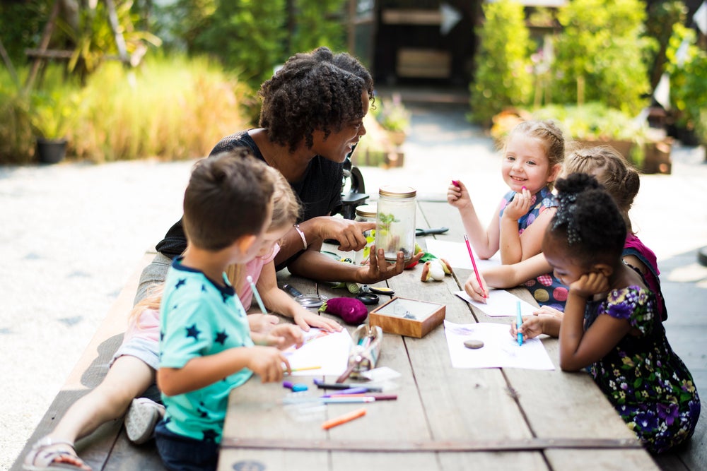 teacher making learning fun