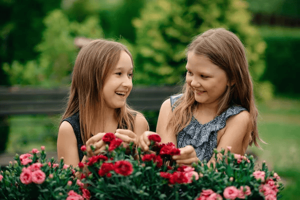 two kids being kind to each other