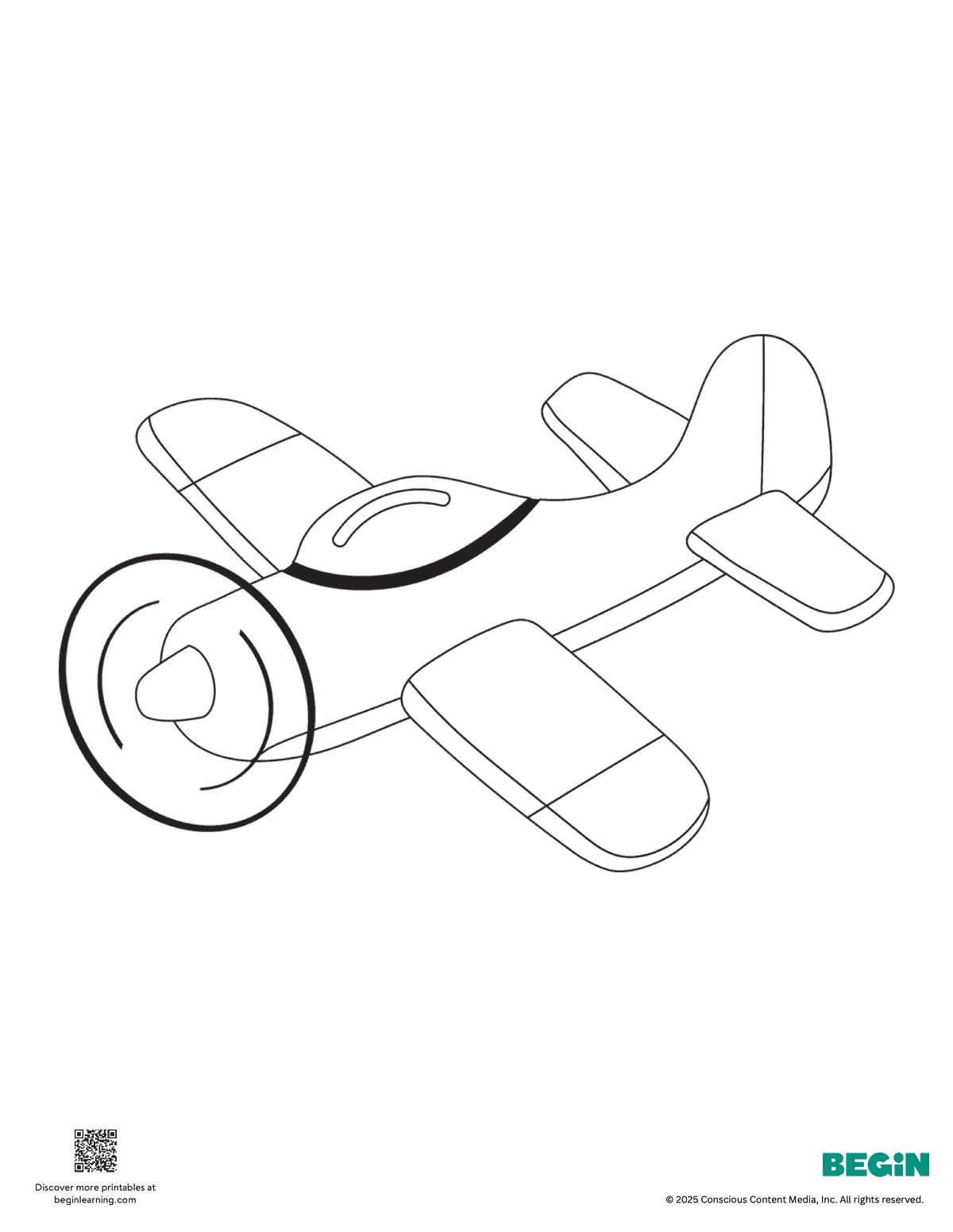 Airplane 2 Coloring Page
