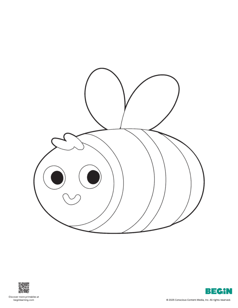 Free Printable Bee Coloring Page
