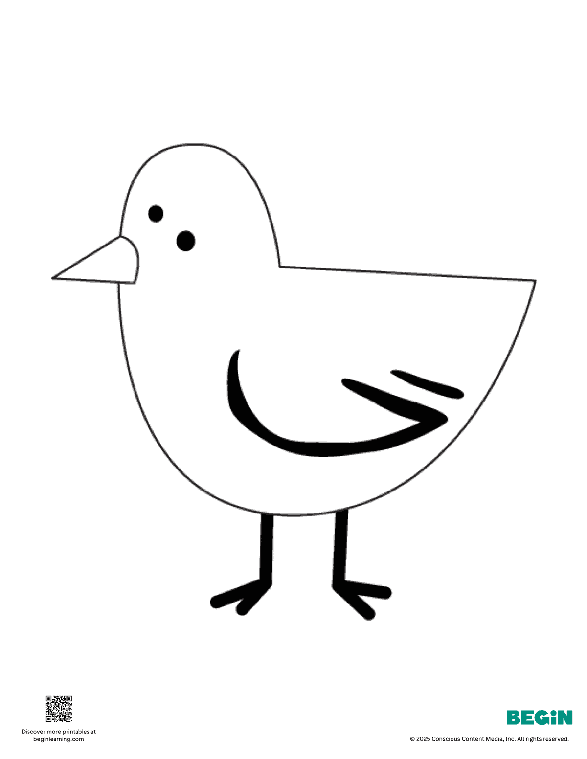 Free Printable Bird Coloring Page
