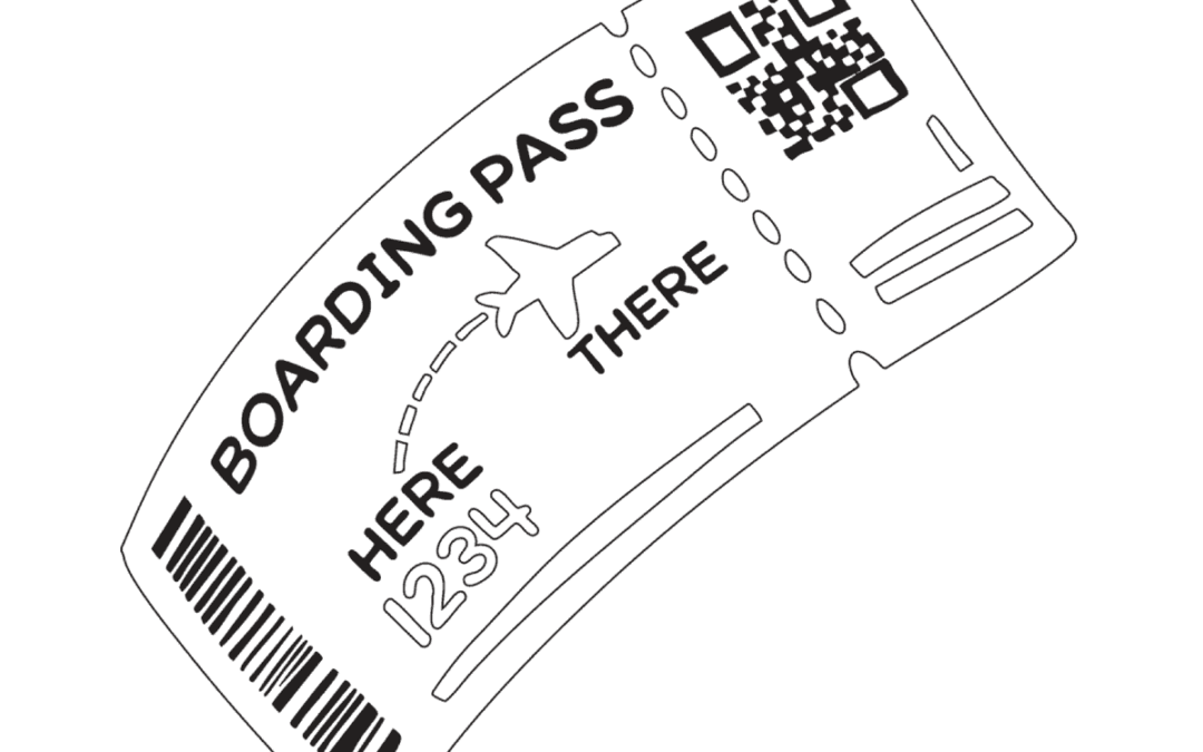 Free Printable Boarding Pass Coloring Pages