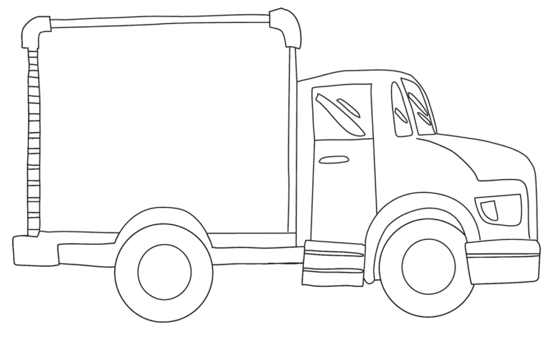 Free Printable Box Truck Coloring Pages