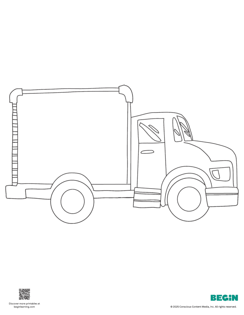 Box Truck Coloring Page