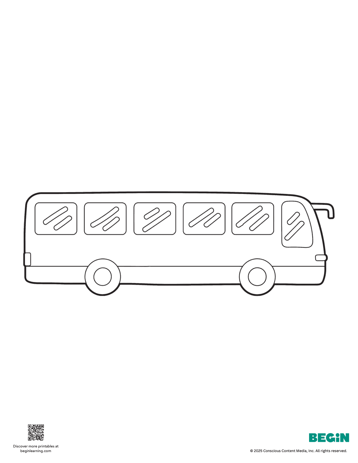 Free Printable Bus Coloring Page
