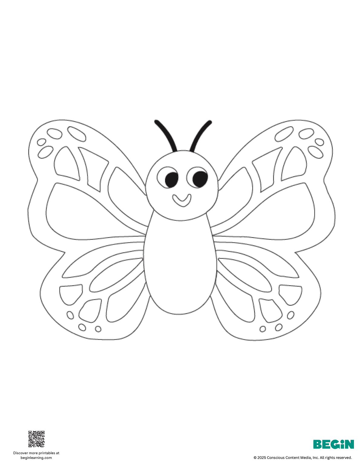 Free Printable Butterfly Coloring Page