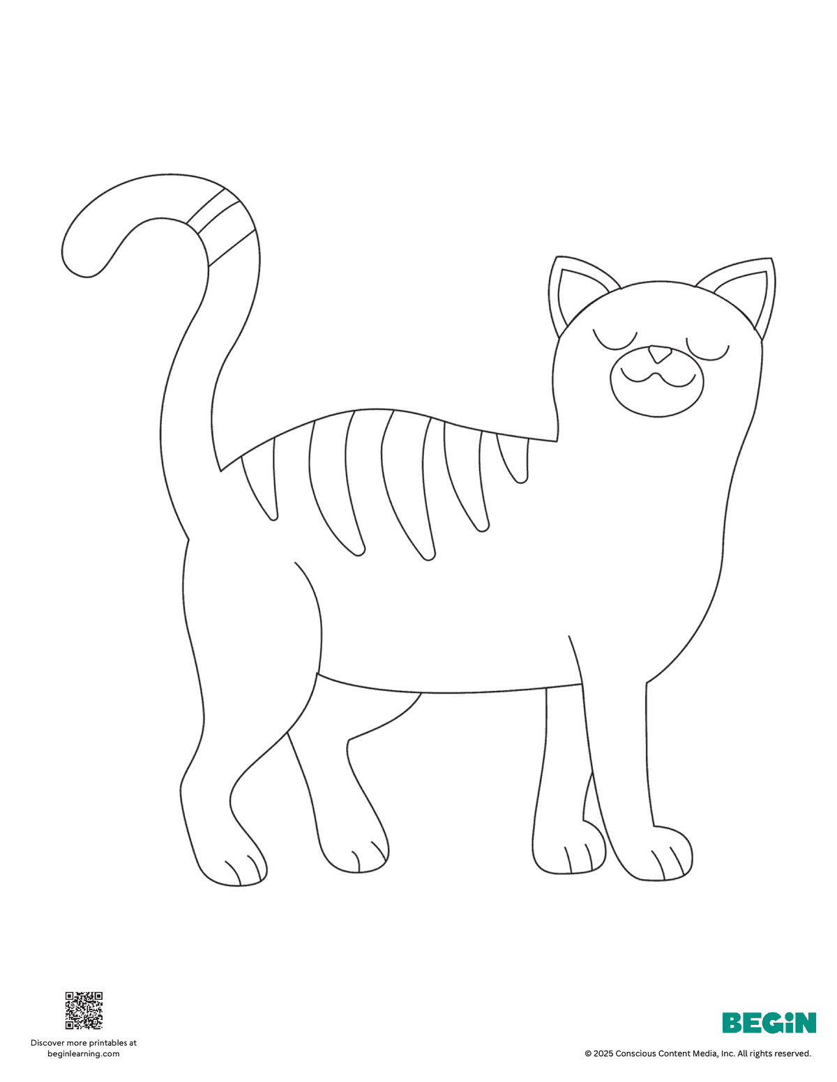 Free Printable Cat Coloring Page