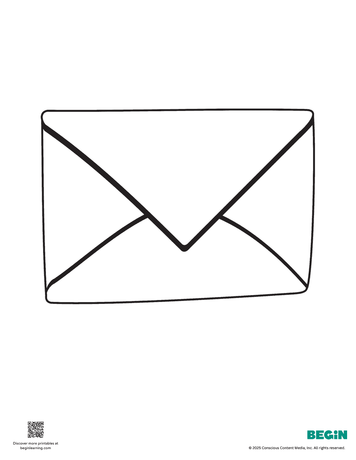 Free Printable Envelope Coloring Page