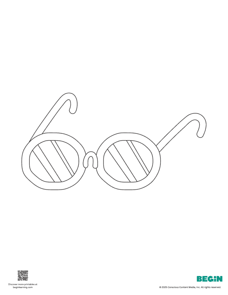 Glasses Coloring Page