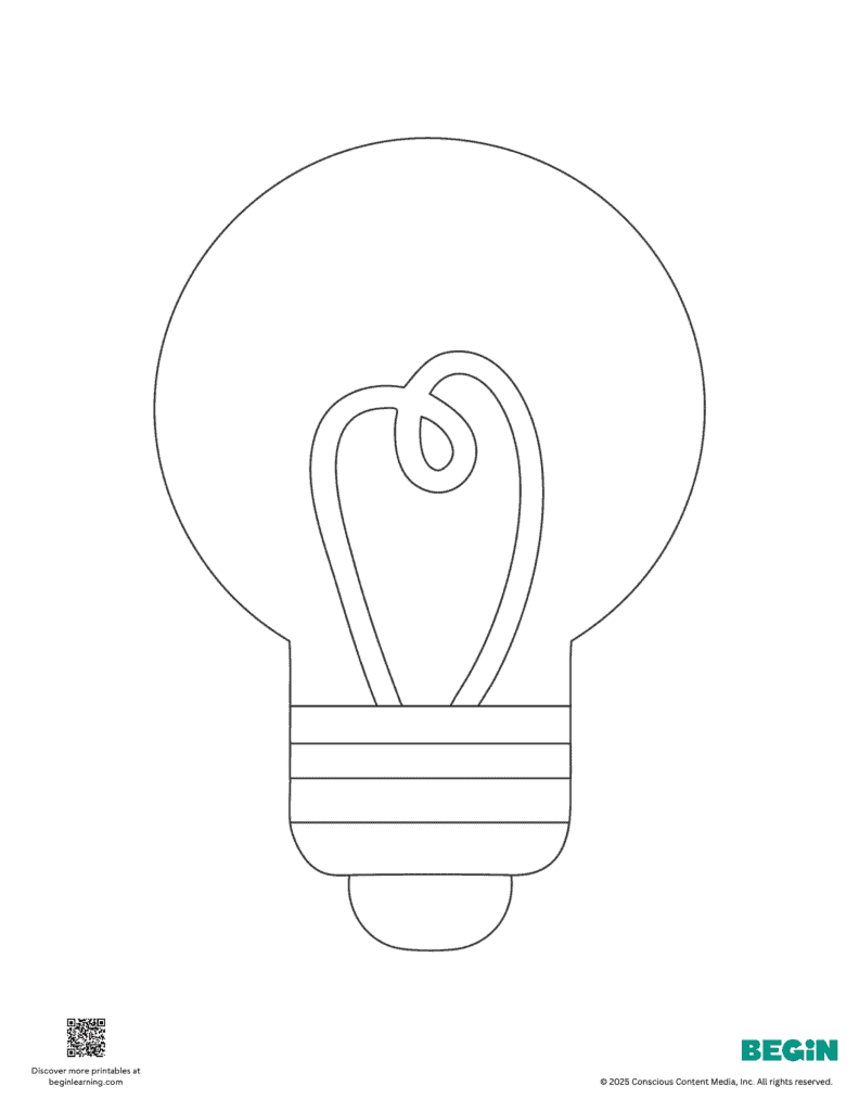 Light Bulb Coloring Page
