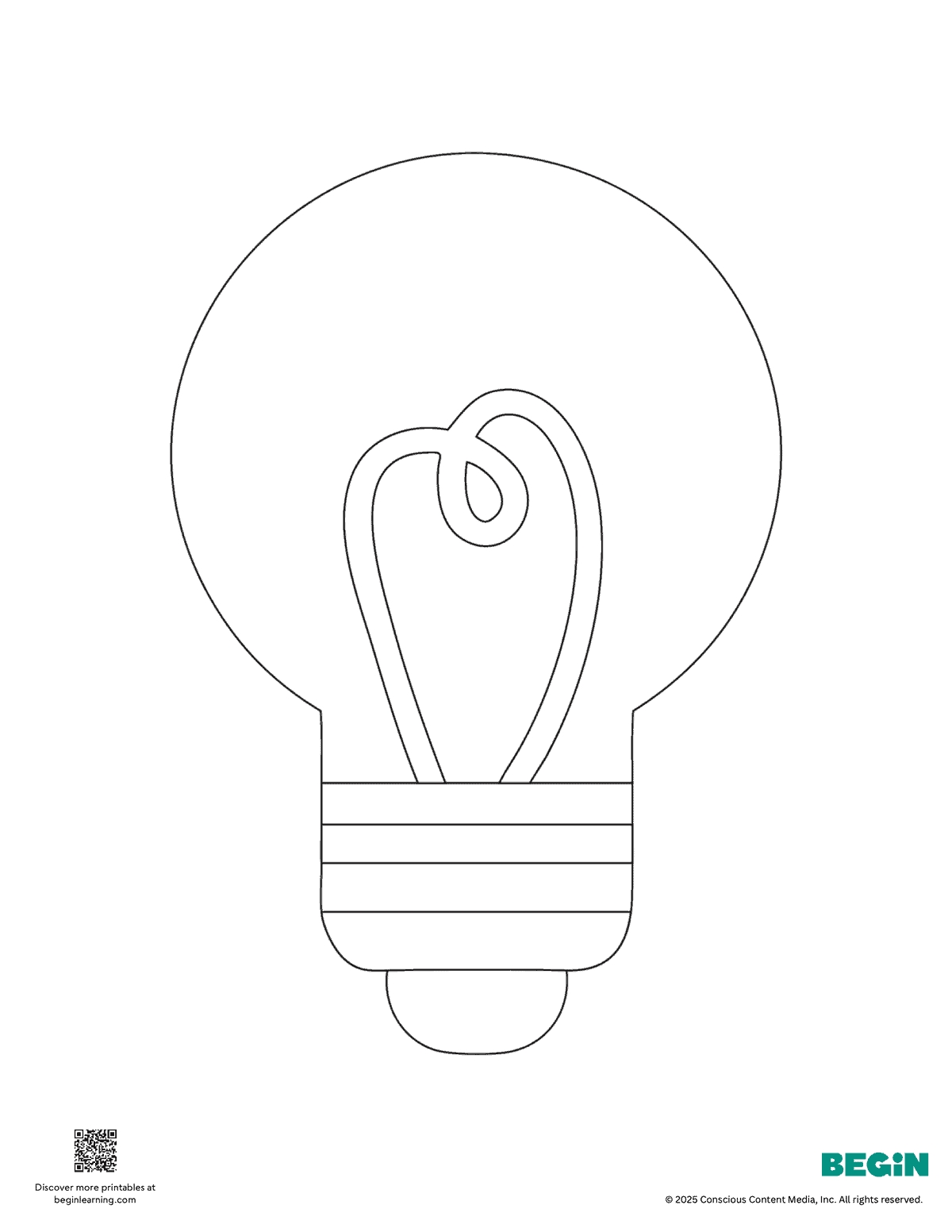 Light Bulb Coloring Page