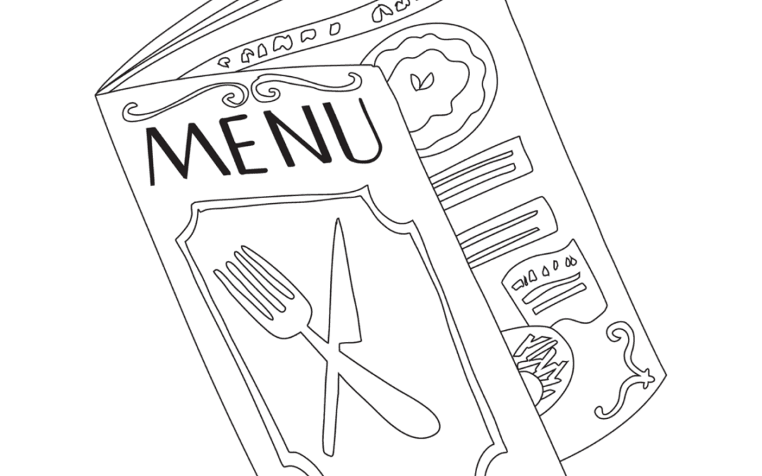 Free Printable Menu Coloring Pages