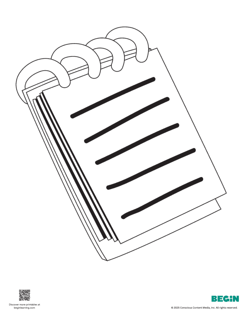 Notebook Coloring Page