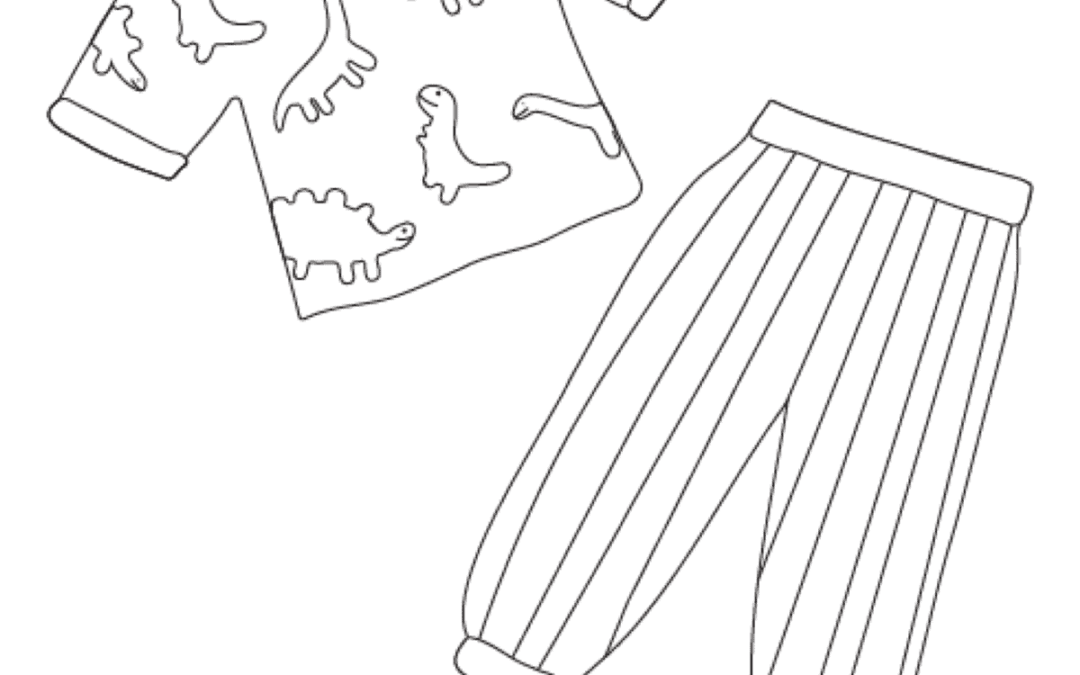 Free Printable Pajamas Coloring Pages